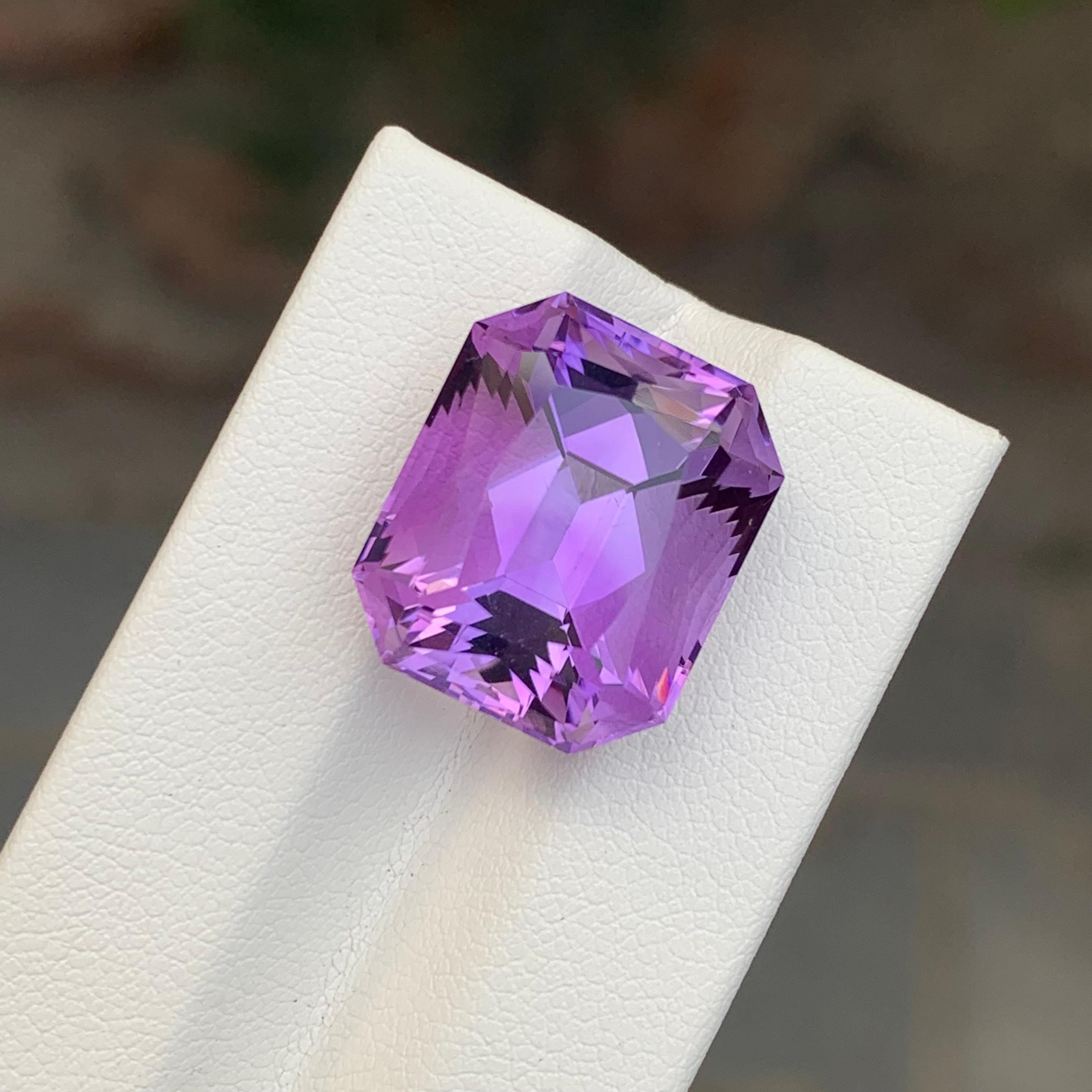 16.90 Carat Natural Loose Amethyst Octagon Shape Gemstone (Améthyste en vrac en forme d'octogone) Neuf - En vente à Peshawar, PK