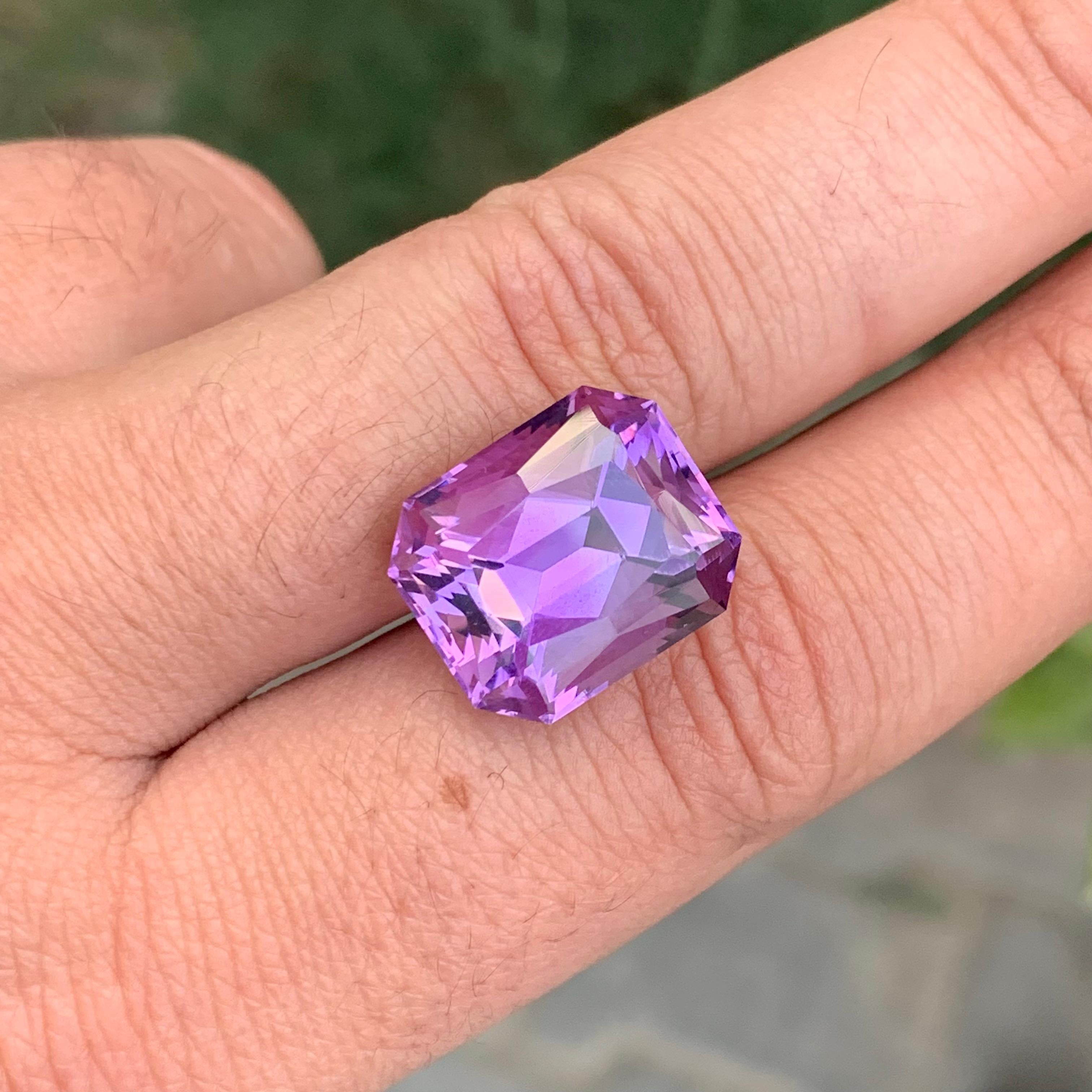 16.90 Carat Natural Loose Amethyst Octagon Shape Gemstone (Améthyste en vrac en forme d'octogone) en vente 3