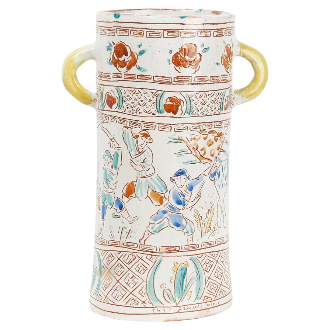 Keramik von 1690, Famille Verte-Vase, 1690 im Angebot