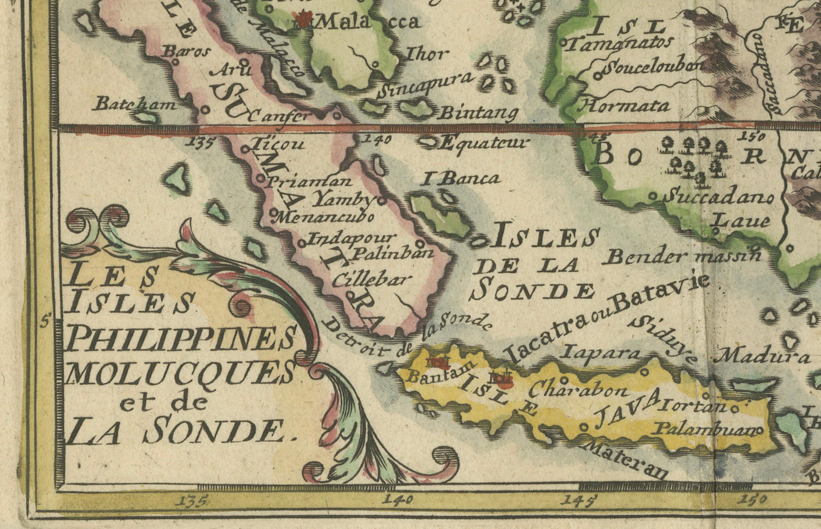 1692 Jacques Peeters Map: East Indies, Indonesia & Japan with Unique Inset

This hand-colored map from 1692, created by Jacques Peeters, captures the islands of Indonesia, the Philippines, and features a unique inset of Japan. 

It closely resembles