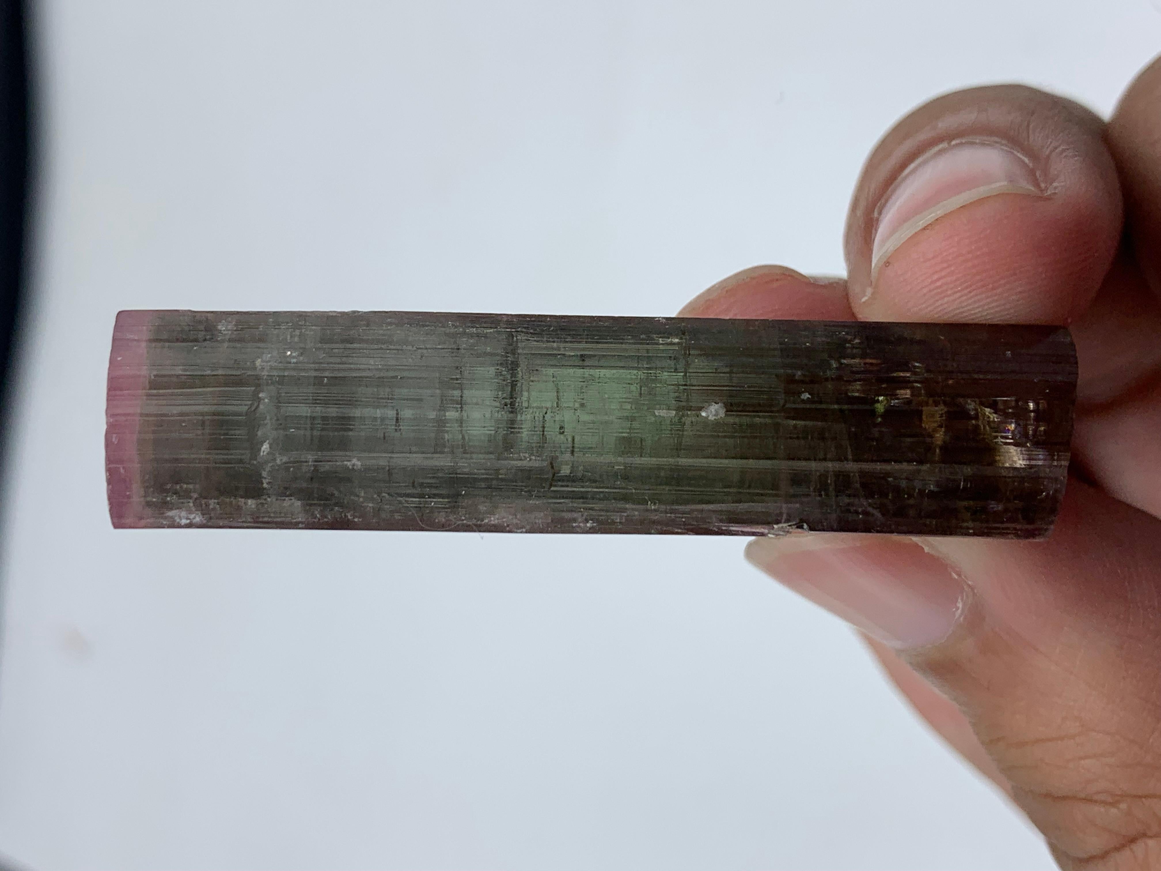 Rock Crystal 16.95 Gram Amazing Bi Color Tourmaline Crystal From Paprook Mine, Afghanistan  For Sale
