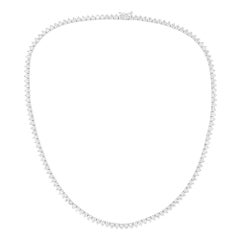 14 Karat White Gold 16.98 Carat SI/H Round Brilliant Cut Diamond Tennis Necklace 14 Karat White Gold 16.98 Carat SI/H Round Brilliant Cut Diamond Tennis Necklace