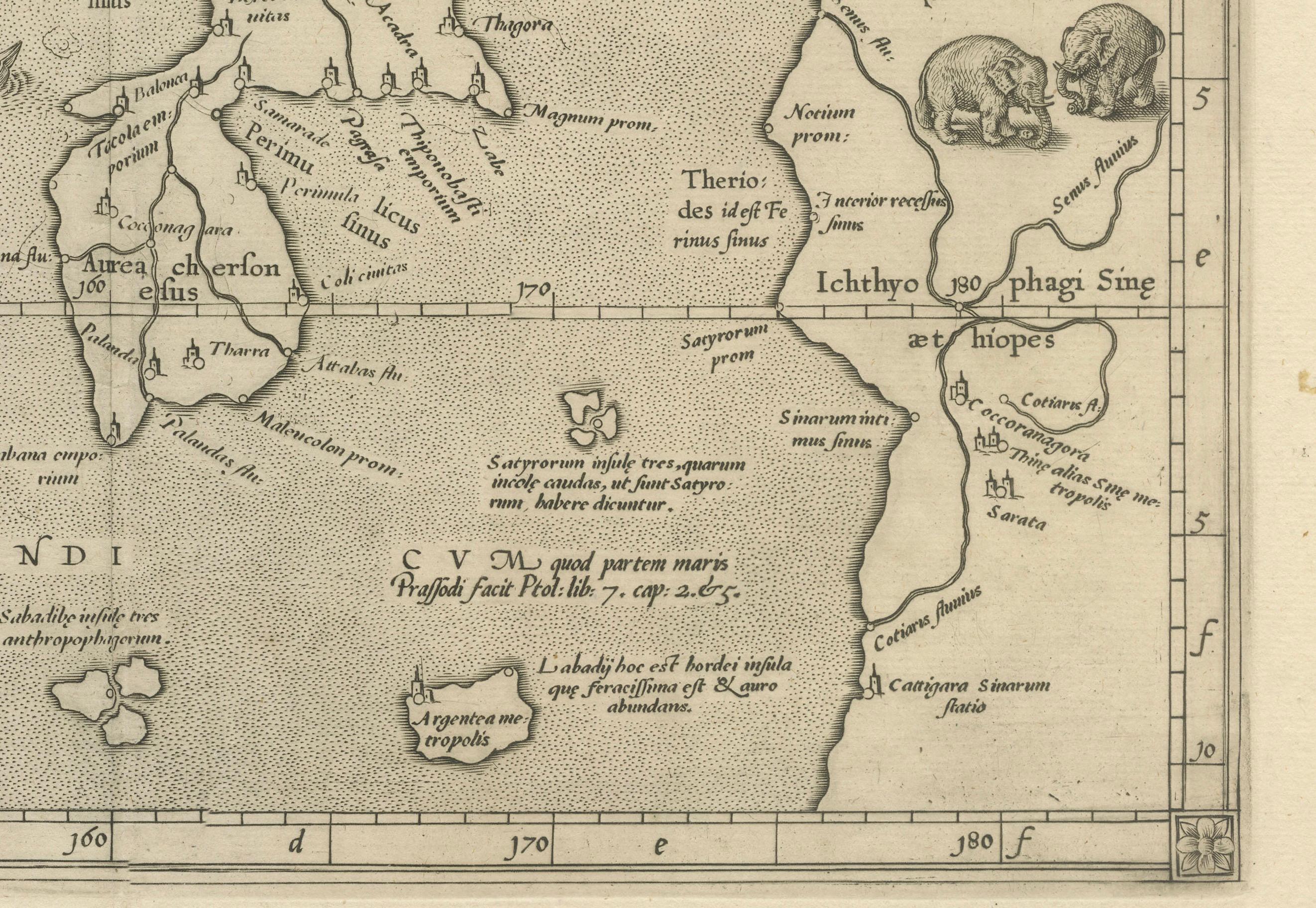 Fin du XVIIe siècle Carte Mercator Ptolemaique d'Asie Est des Ganges, 1698 en vente