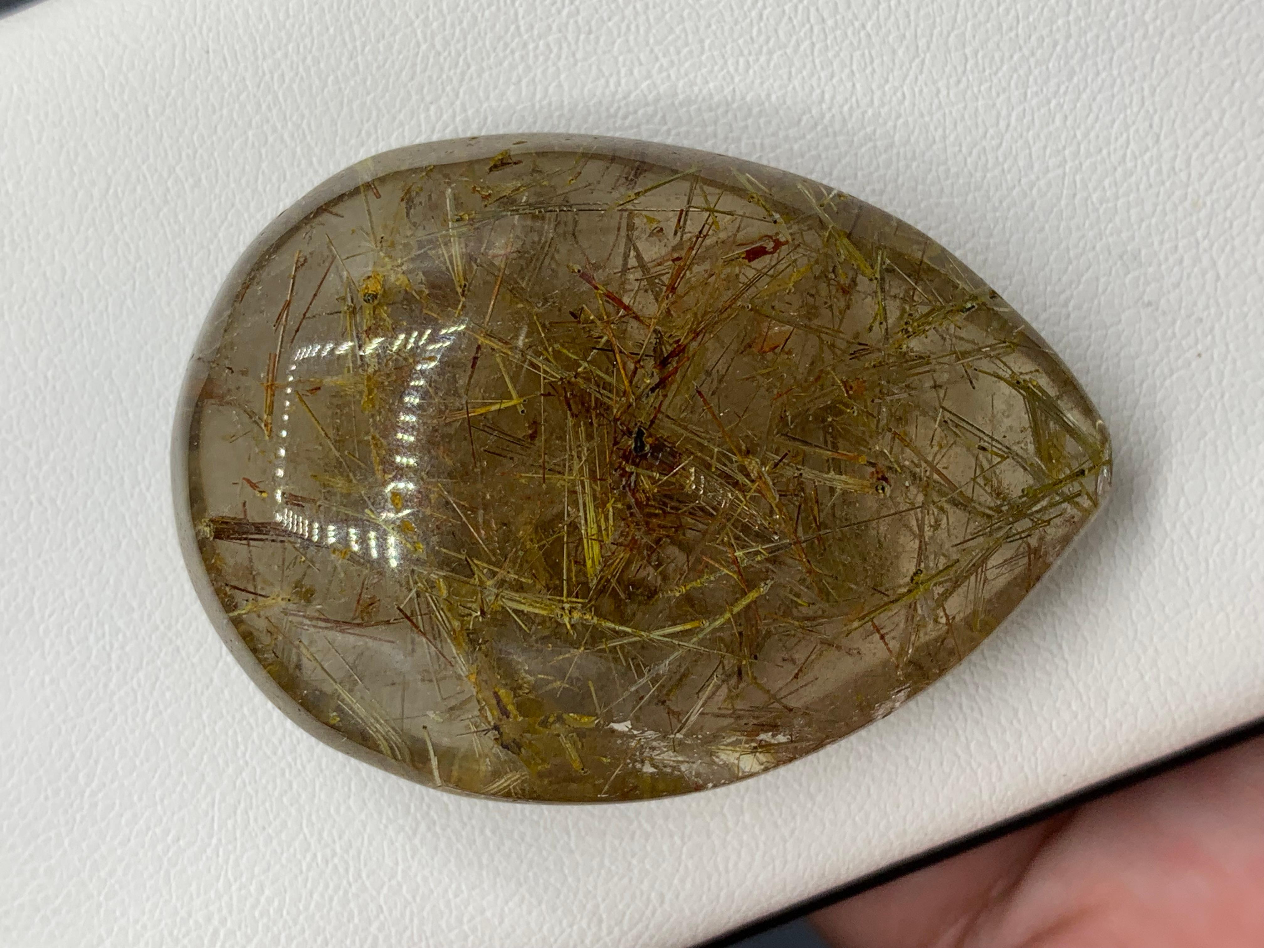 Loose Rutile Quartz 

Weight: 169.90 Carat 
Dim: 4.6 x 3.3 x 1.6 Cm
Origin: Africa 
Treatment: Non 

Rutile Quartz is a fascinating variety of quartz known for its striking inclusions of rutile, a titanium dioxide mineral. These inclusions appear as