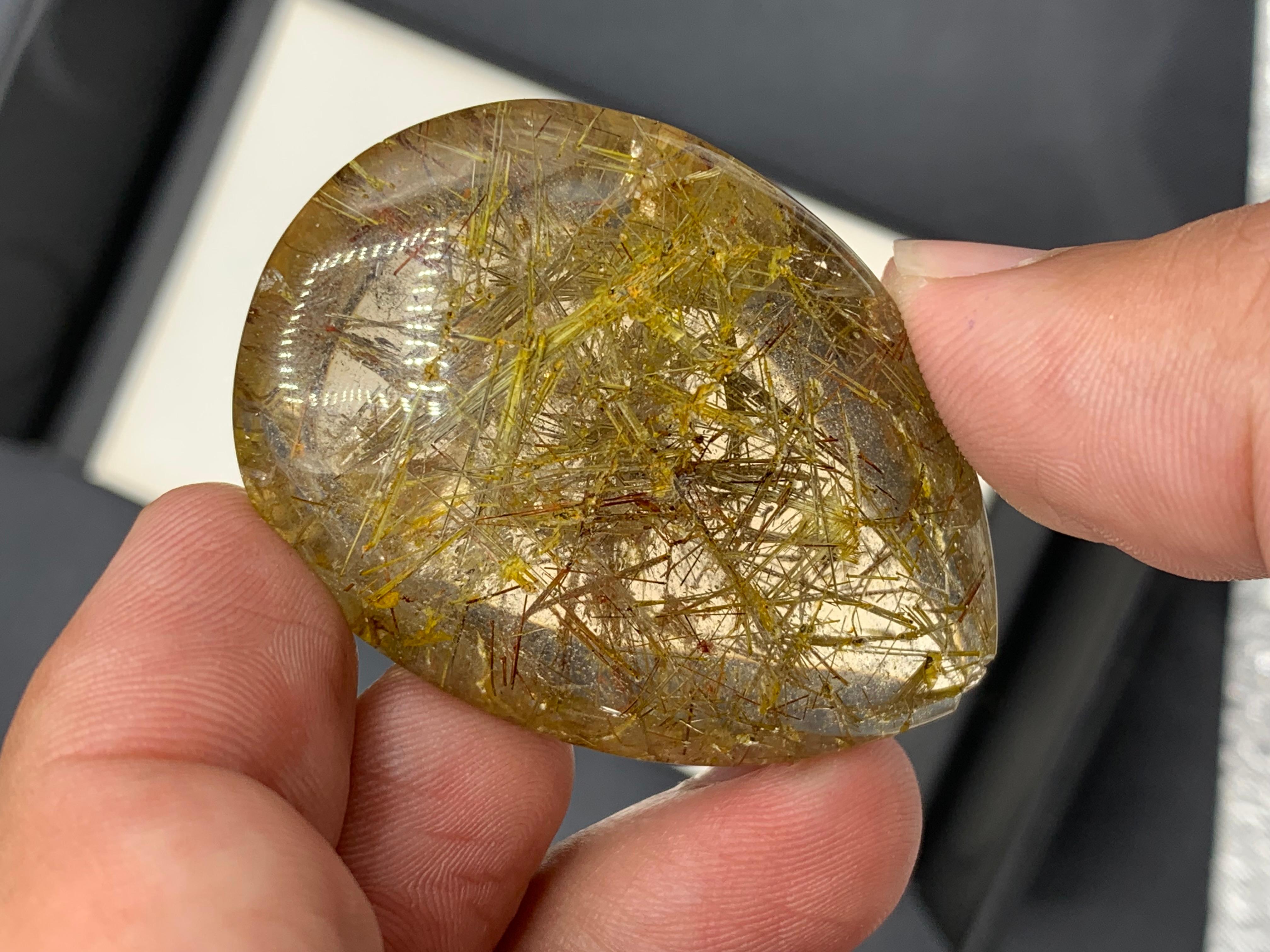 Pear Cut 169.90 Carat Natural Loose Rutile Quartz Huge Pear Shape Gem For Sale