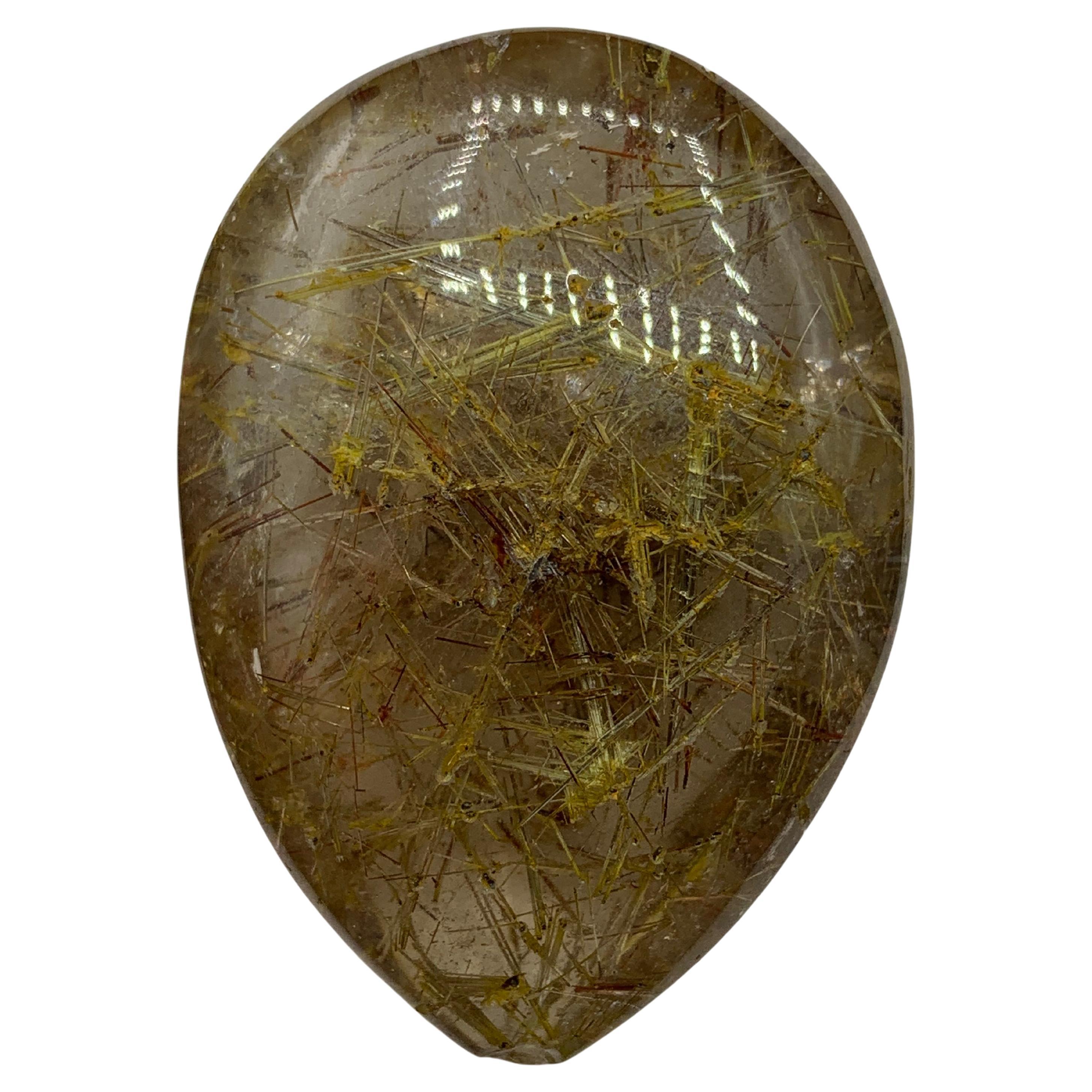 169.90 Carat Natural Loose Rutile Quartz Huge Pear Shape Gem