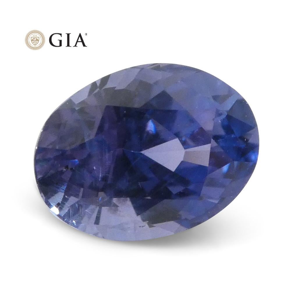 1.69ct Color Change Sapphire Oval GIA Certified Unheated, Sri Lanka, Vivid Viole For Sale 5
