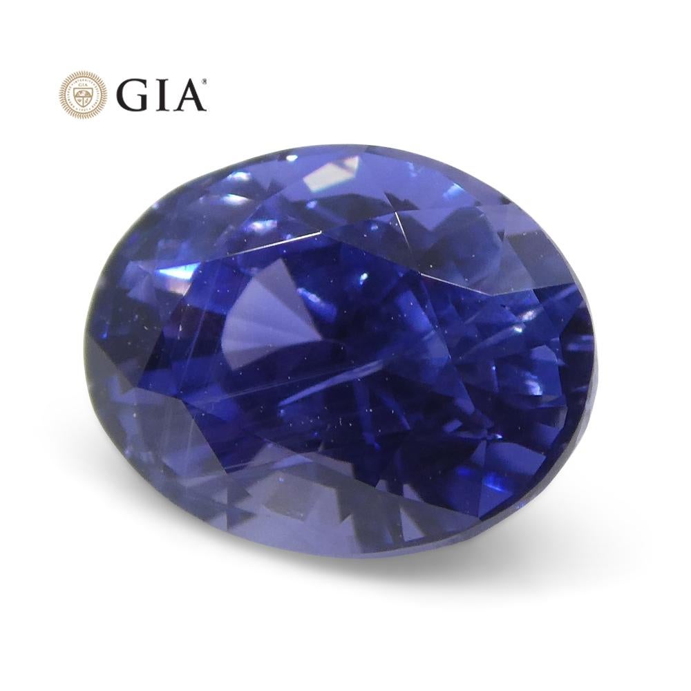 1.69ct Color Change Sapphire Oval GIA Certified Unheated, Sri Lanka, Vivid Viole For Sale 6