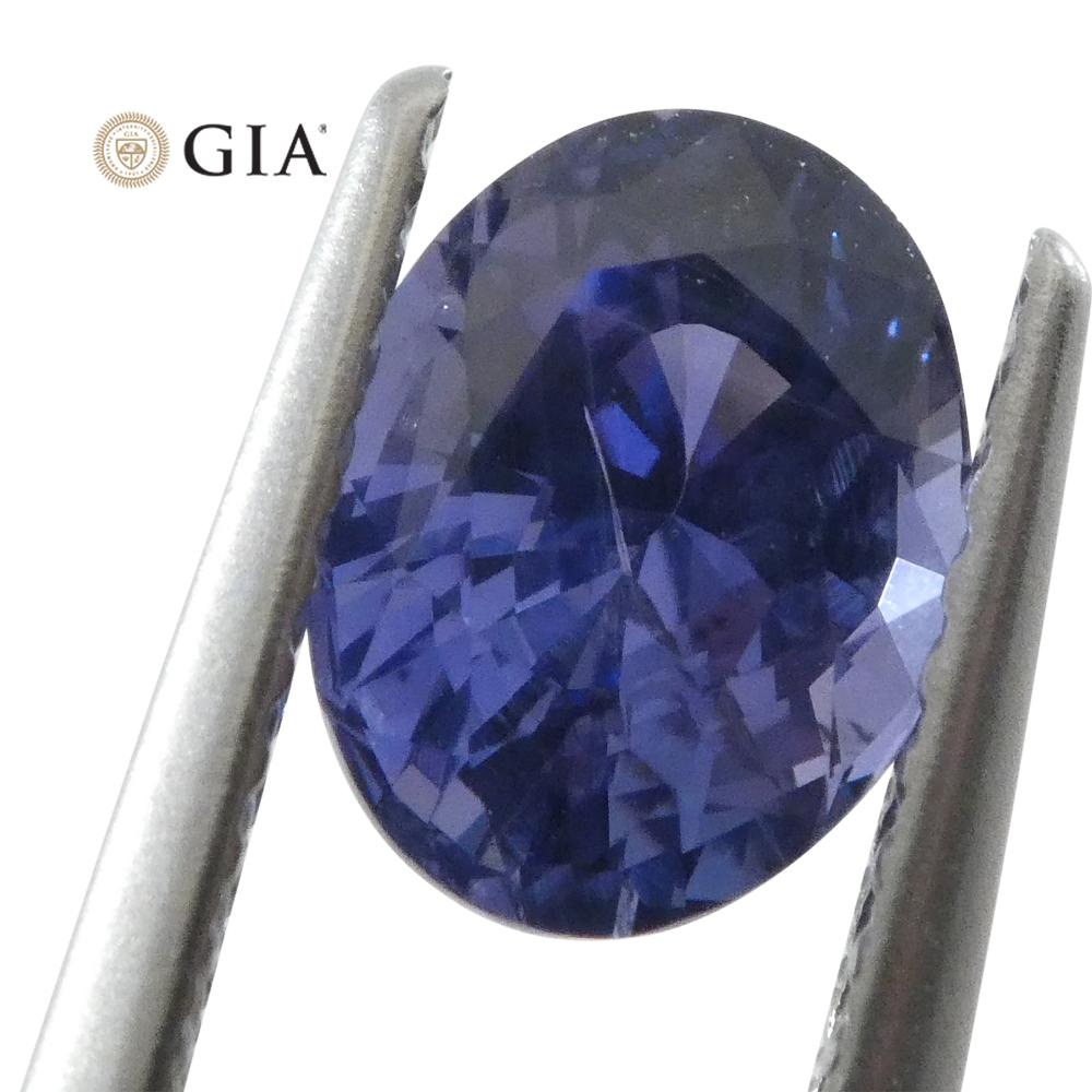 1.69ct Color Change Sapphire Oval GIA Certified Unheated, Sri Lanka, Vivid Viole For Sale 11