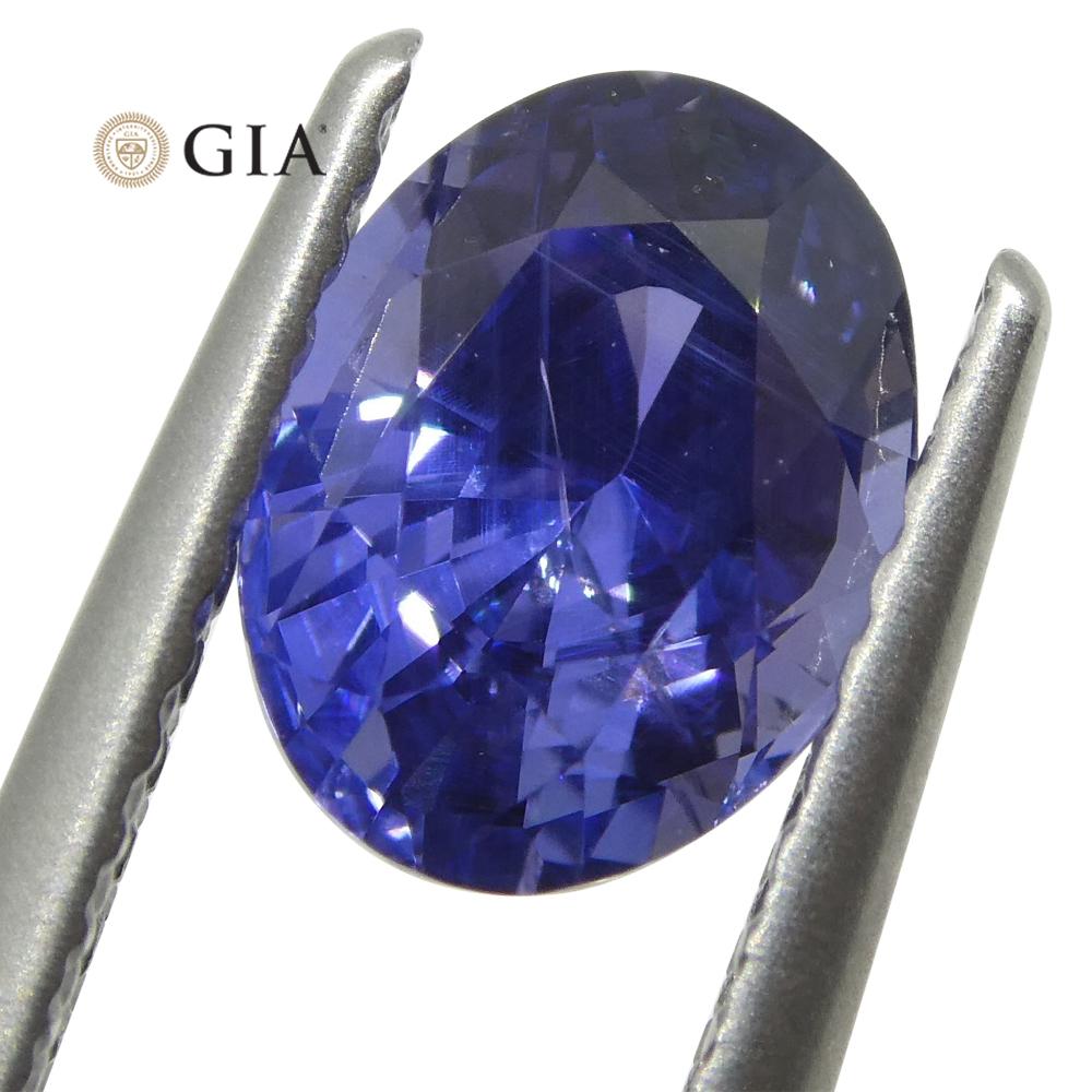 1.69ct Color Change Sapphire Oval GIA Certified Unheated, Sri Lanka, Vivid Viole For Sale 10