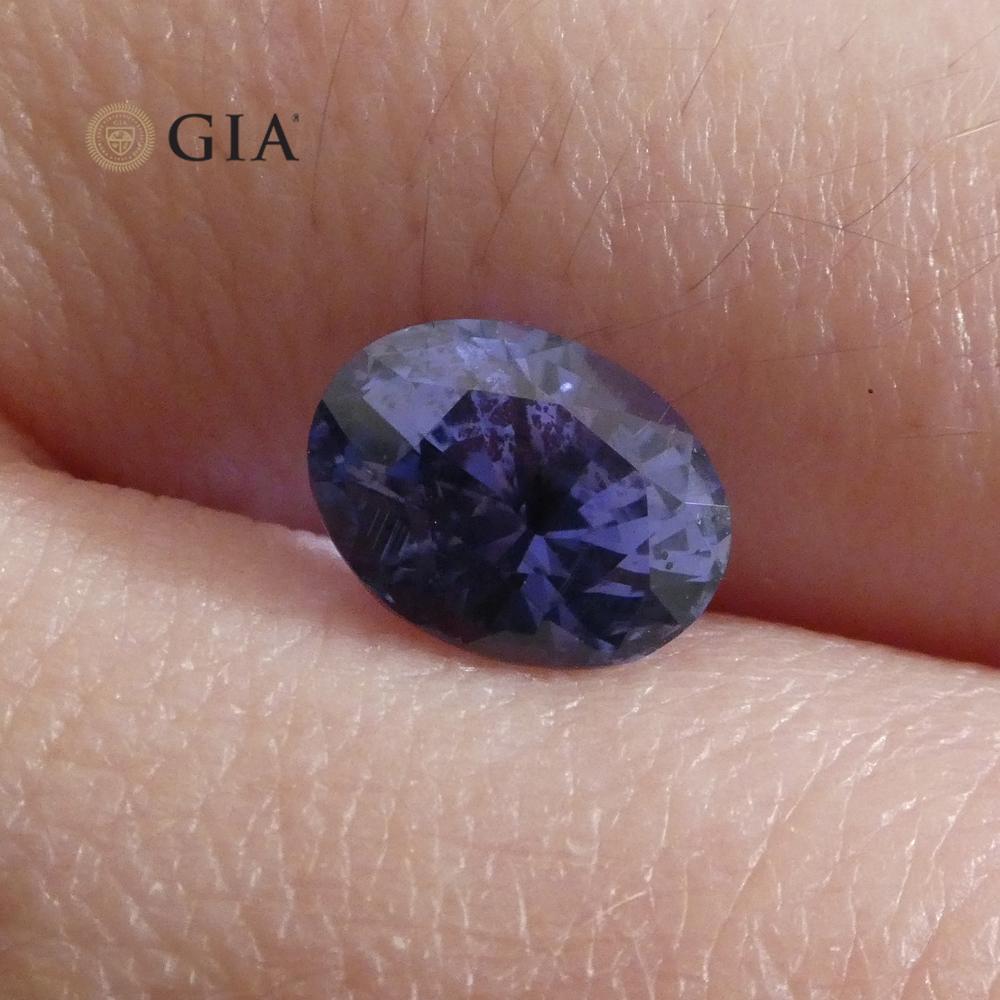 1.69ct Color Change Sapphire Oval GIA Certified Unheated, Sri Lanka, Vivid Viole For Sale 12