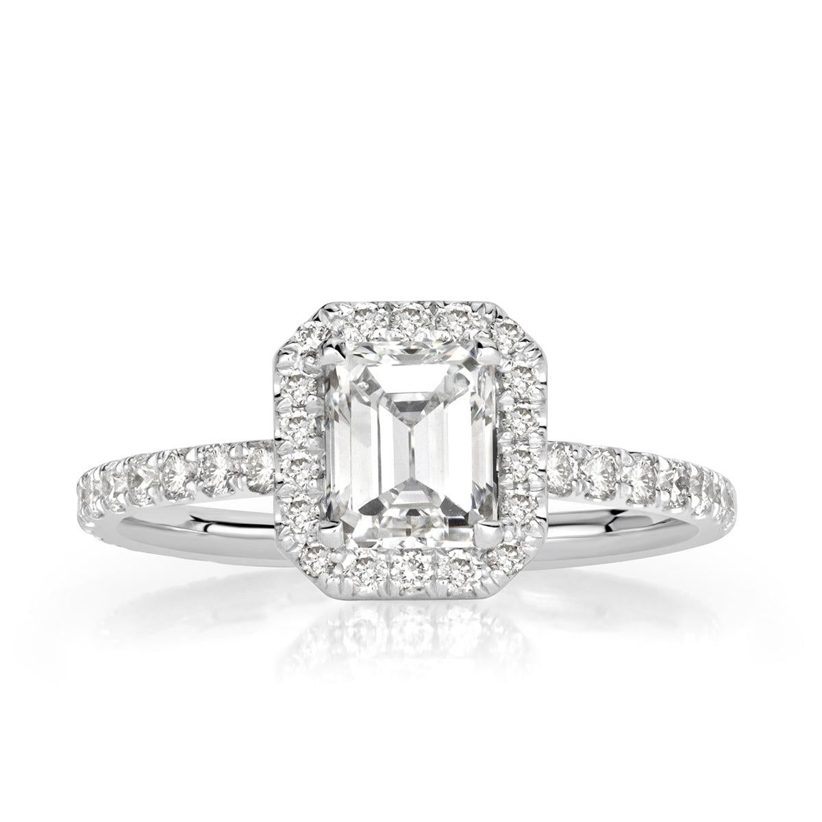1.69ct Emerald Cut Diamond Engagement Ring For Sale