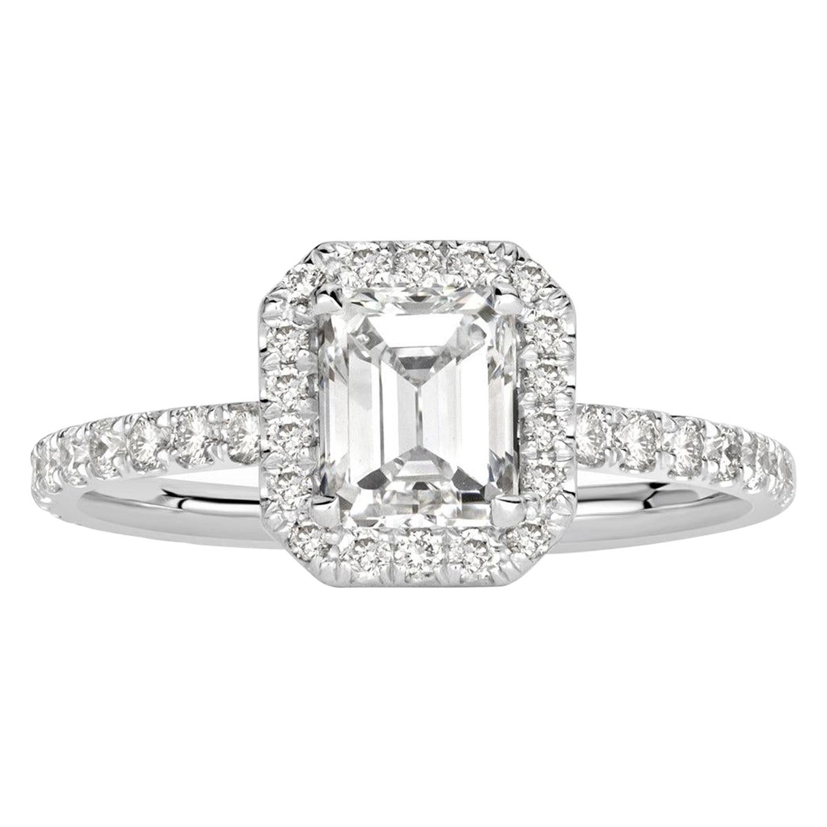 1.69ct Emerald Cut Diamond Engagement Ring