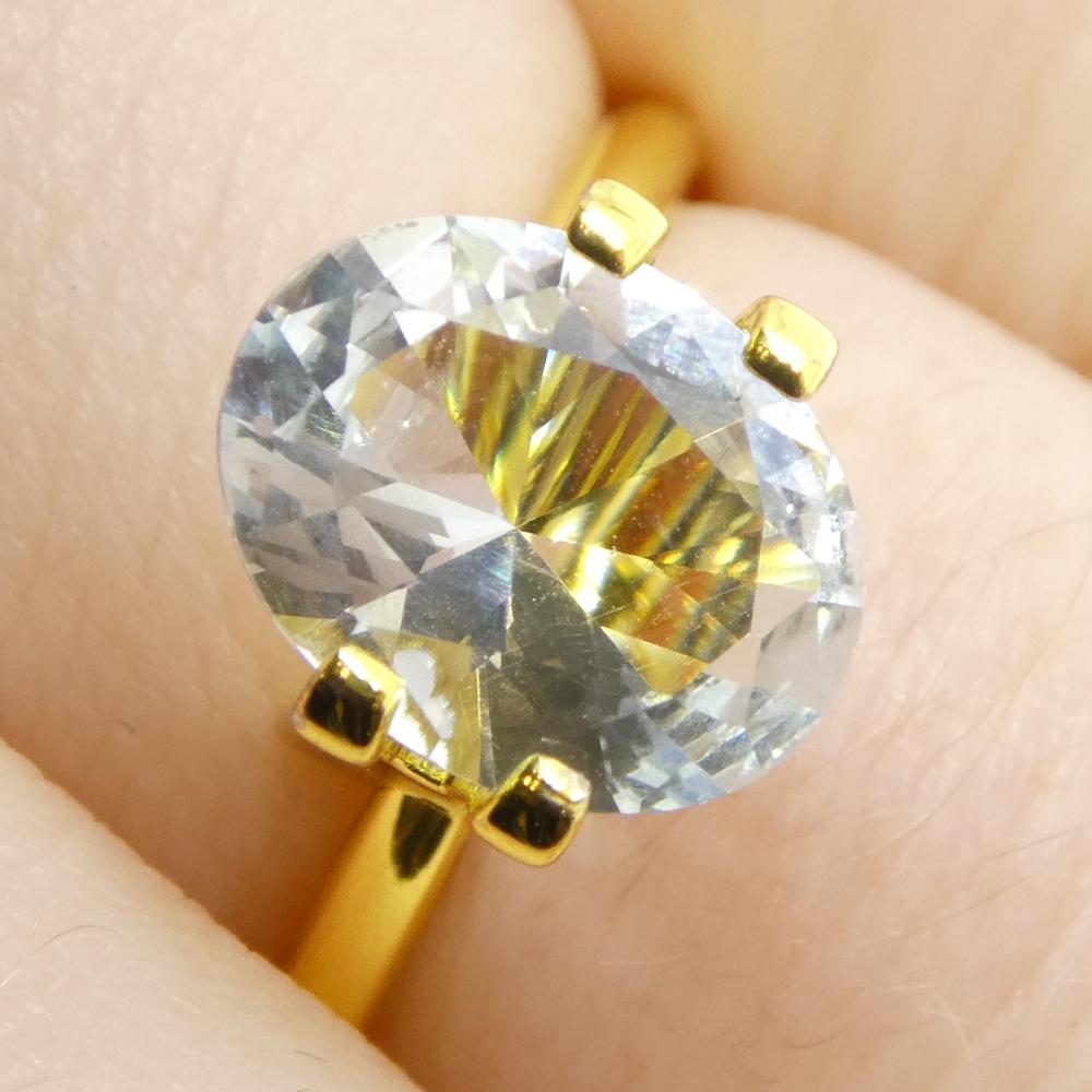 Brilliant Cut 1.69ct Oval Blue Aquamarine from Brazil Unheated For Sale