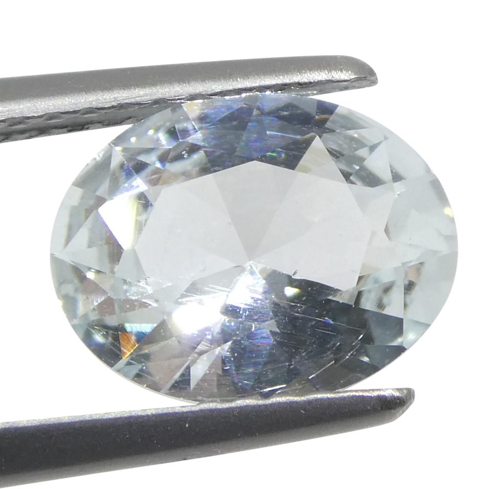 Aguamarina azul ovalada de Brasil sin calentar de 1,69 ct en Nuevo estado para la venta en Toronto, Ontario