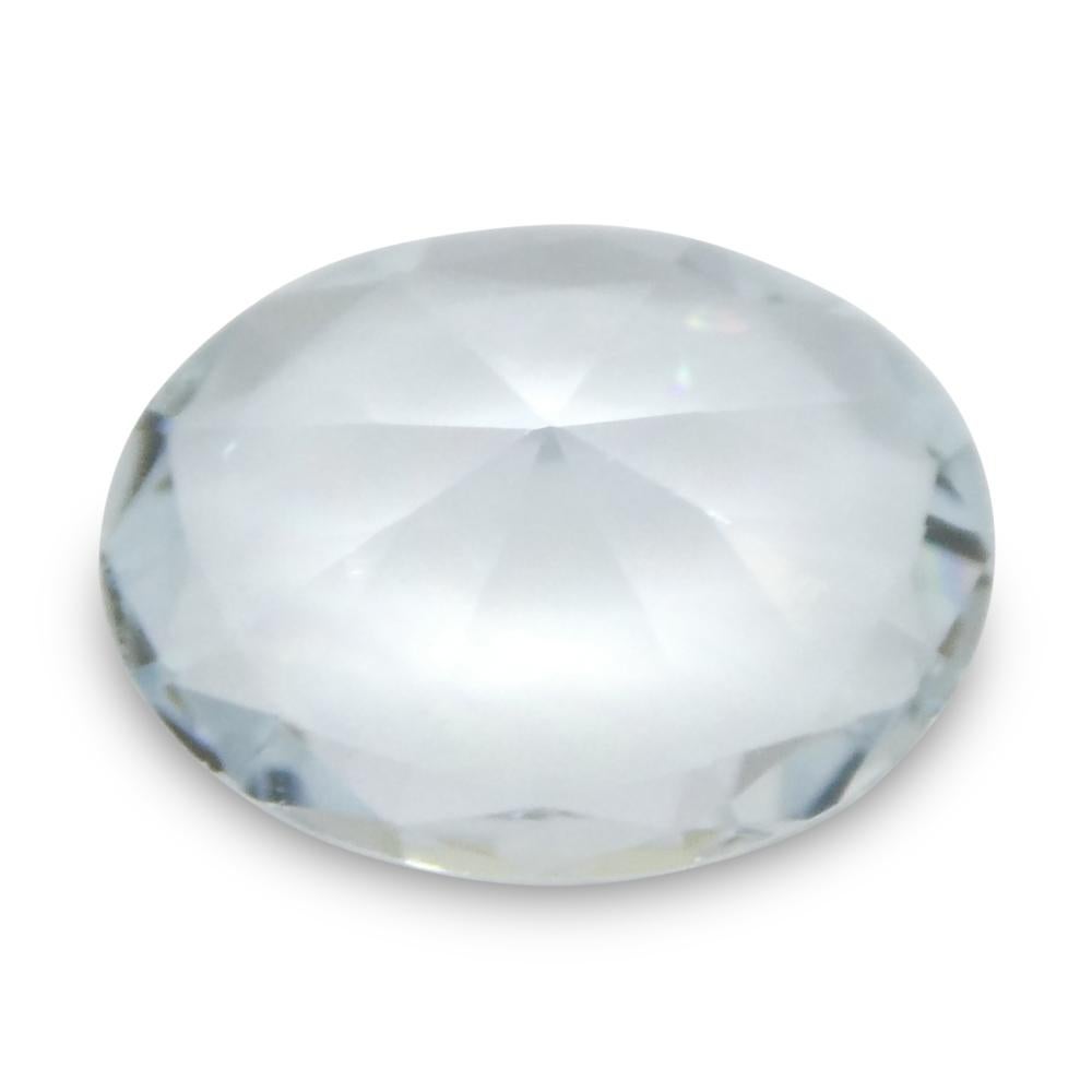 1.69ct Oval Blue Aquamarine from Brazil Unheated For Sale 5