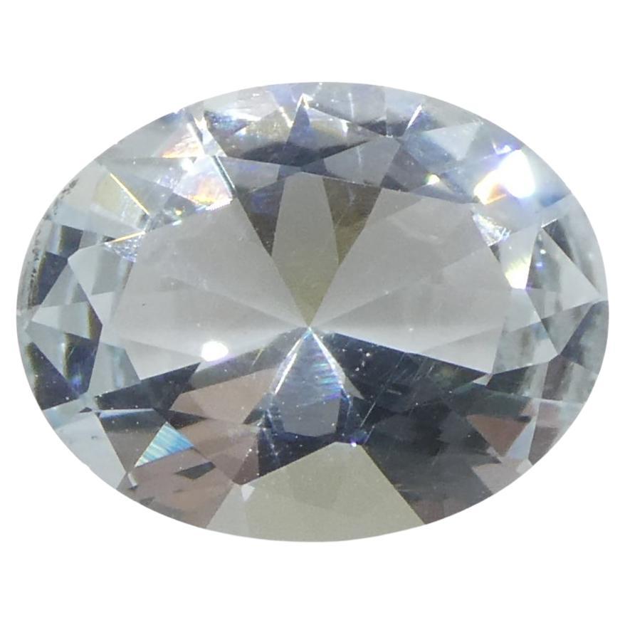 1.69ct Oval Blue Aquamarine from Brazil Unheated