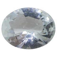 Aguamarina azul ovalada de Brasil sin calentar de 1,69 ct