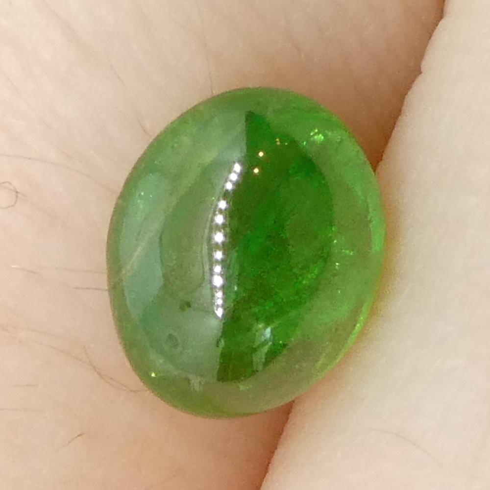 Granato ovale cabochon di tsavorite verde del Kenya, 1.69ct, non riscaldato in vendita 6