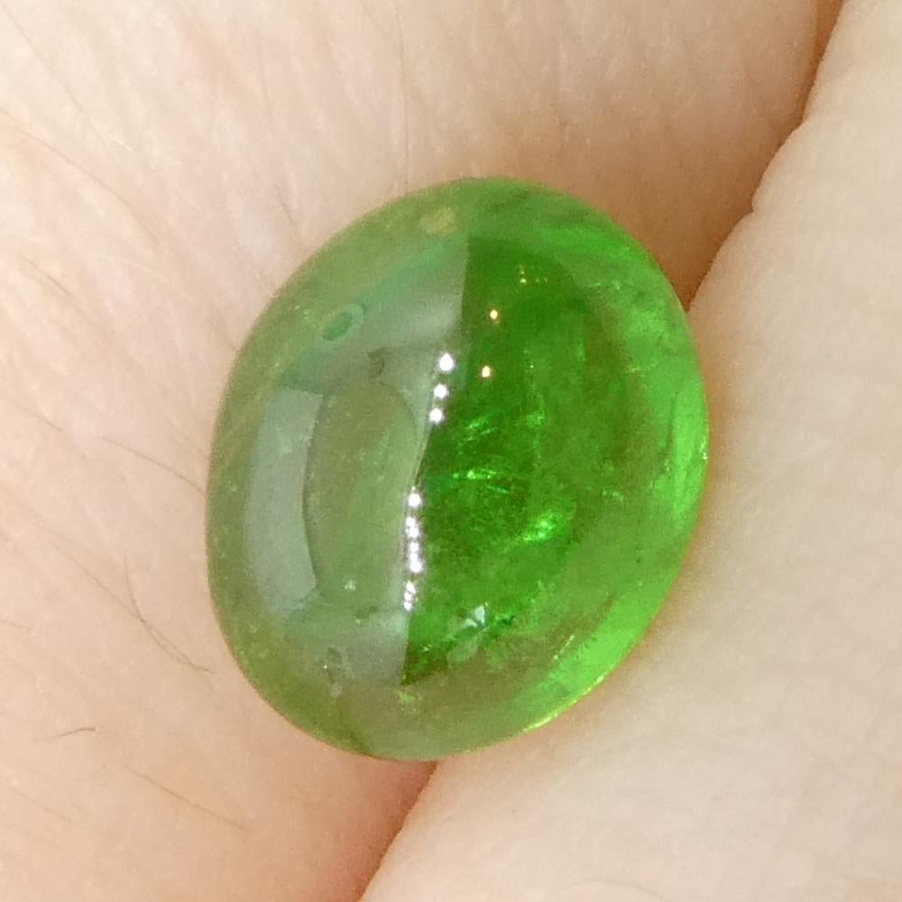 Granato ovale cabochon di tsavorite verde del Kenya, 1.69ct, non riscaldato in vendita 7