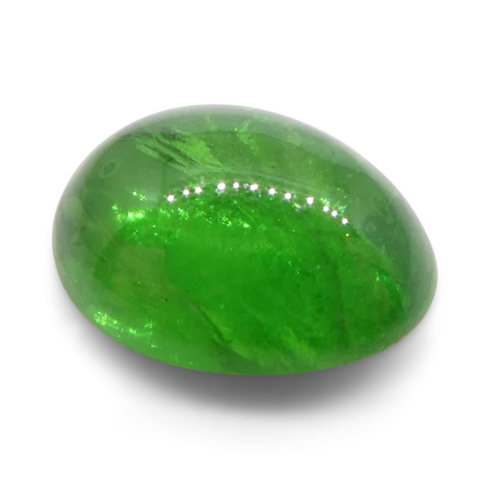 da uomo o donna Granato ovale cabochon di tsavorite verde del Kenya, 1.69ct, non riscaldato in vendita