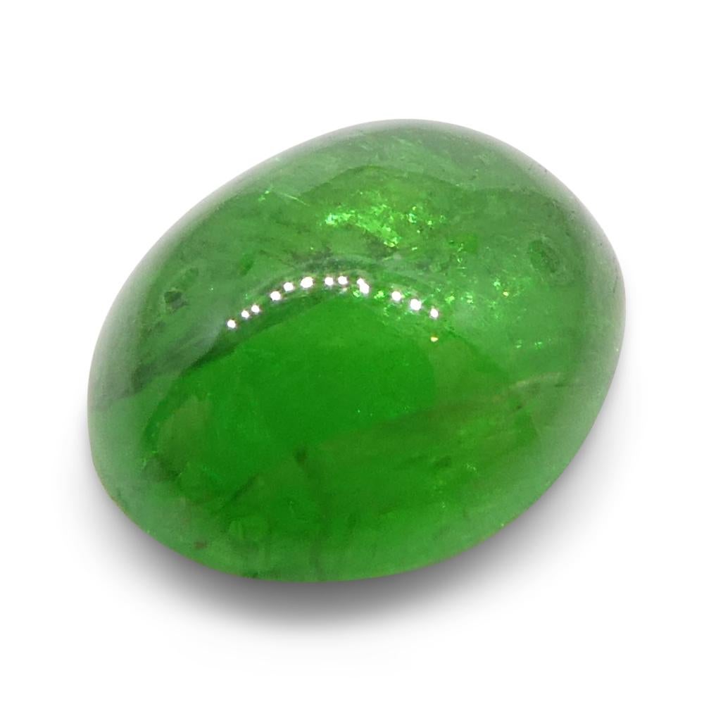 Granato ovale cabochon di tsavorite verde del Kenya, 1.69ct, non riscaldato in vendita 2