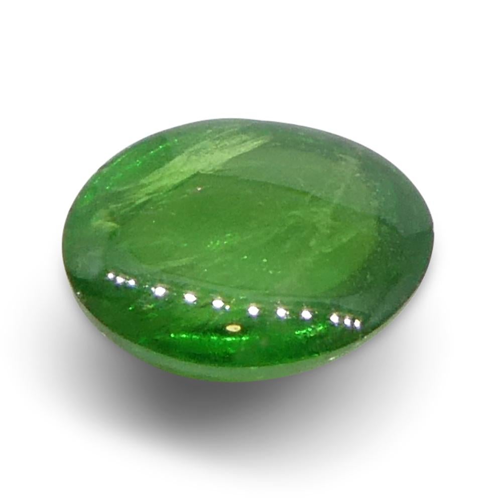 Granato ovale cabochon di tsavorite verde del Kenya, 1.69ct, non riscaldato in vendita 4