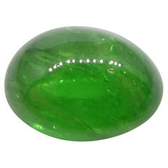 Granate verde tsavorita de Kenia, cabujón oval de 1.69 ct, sin calentar