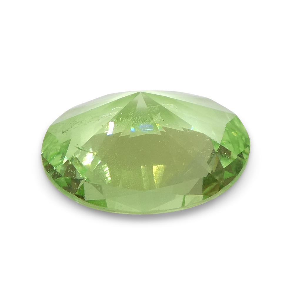 1.69ct Oval Green Mint Garnet from Tanzania For Sale 1