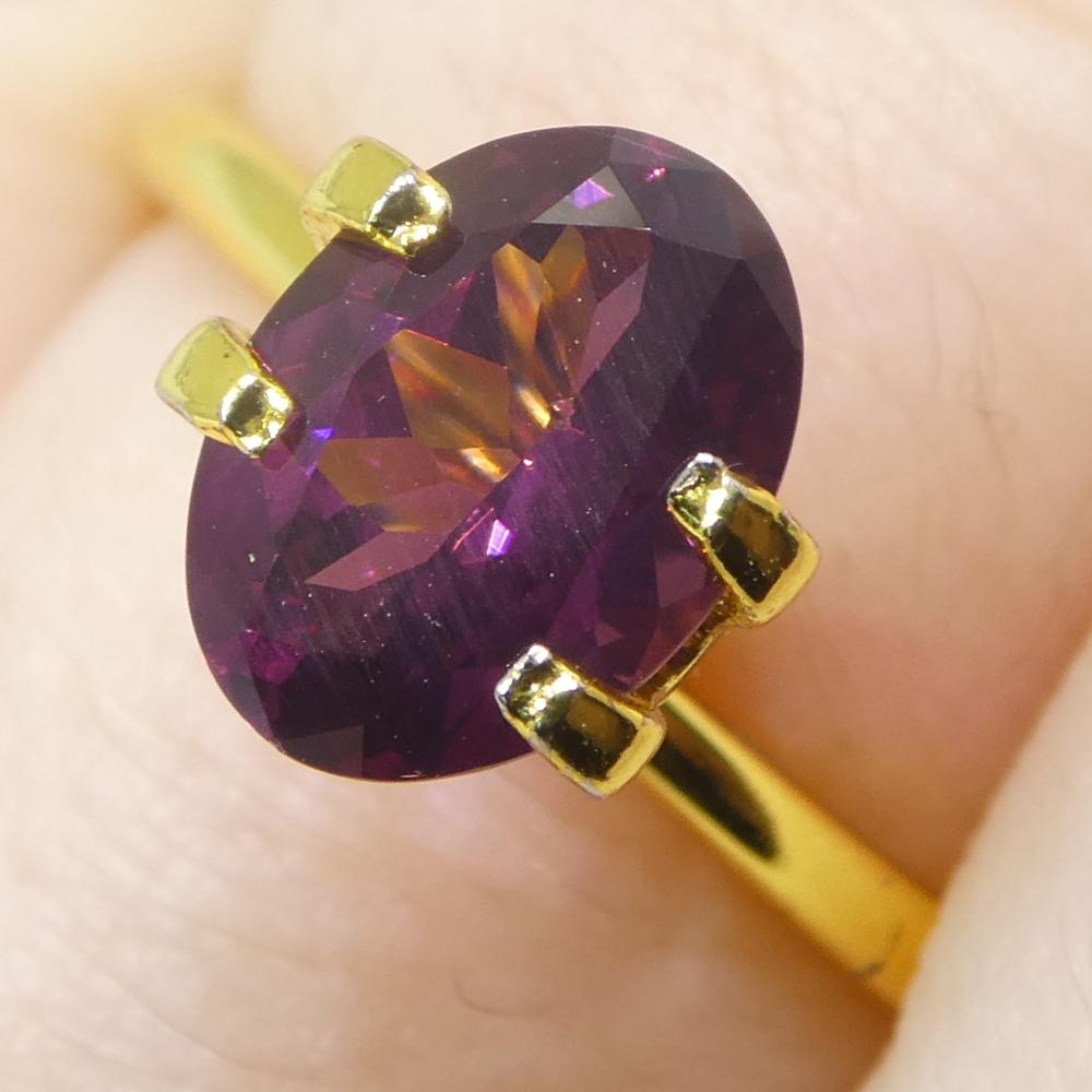 1.69 Karat ovaler rosa Spinell aus Burma, unerhitzt (Brillantschliff) im Angebot