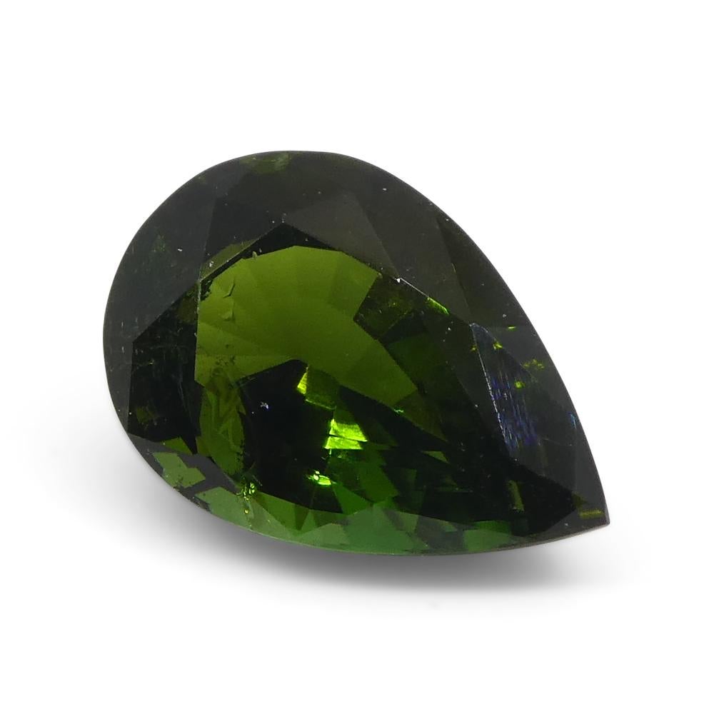 1.69ct  Pear Green Tourmaline from Brazil For Sale 5