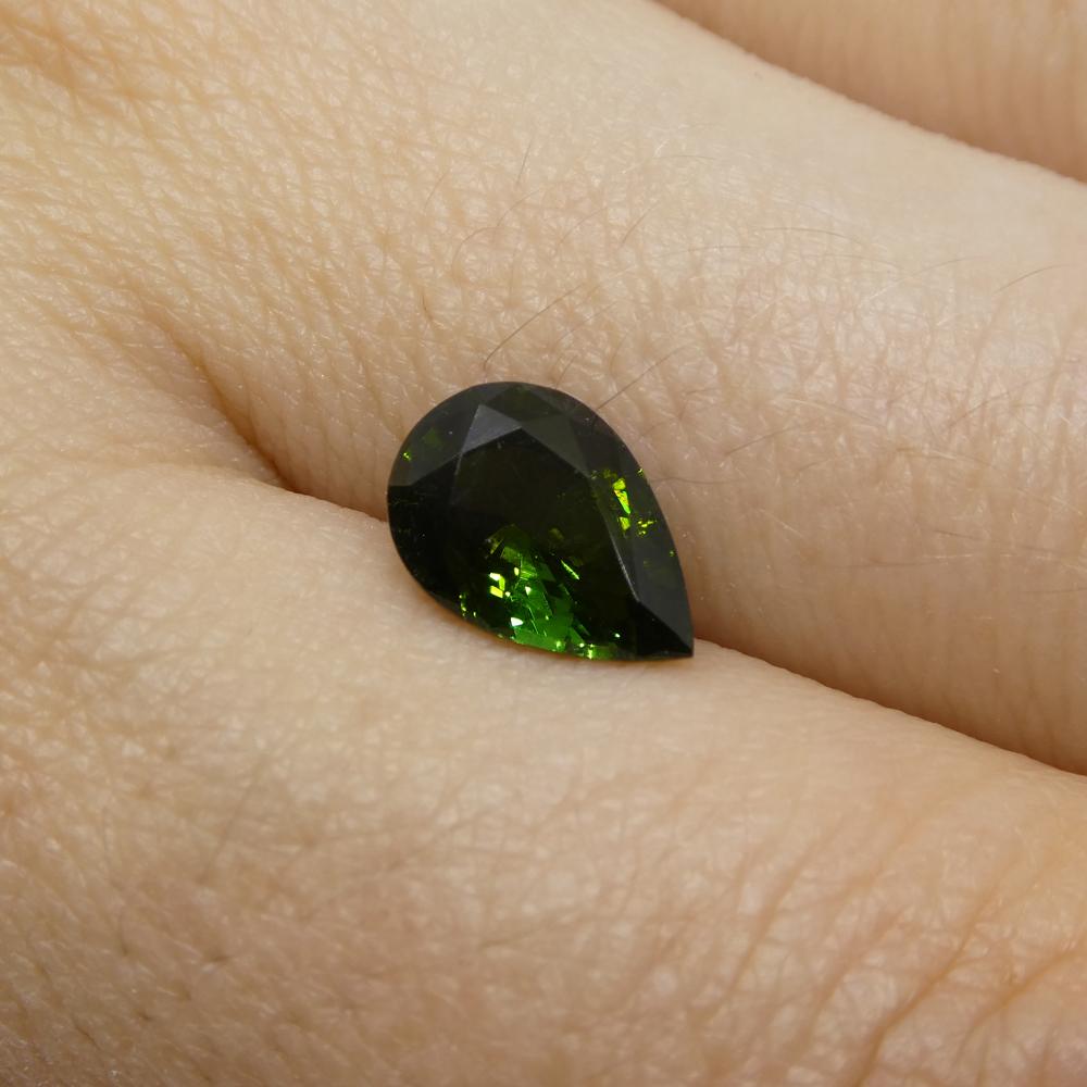 1.69ct  Pear Green Tourmaline from Brazil For Sale 7