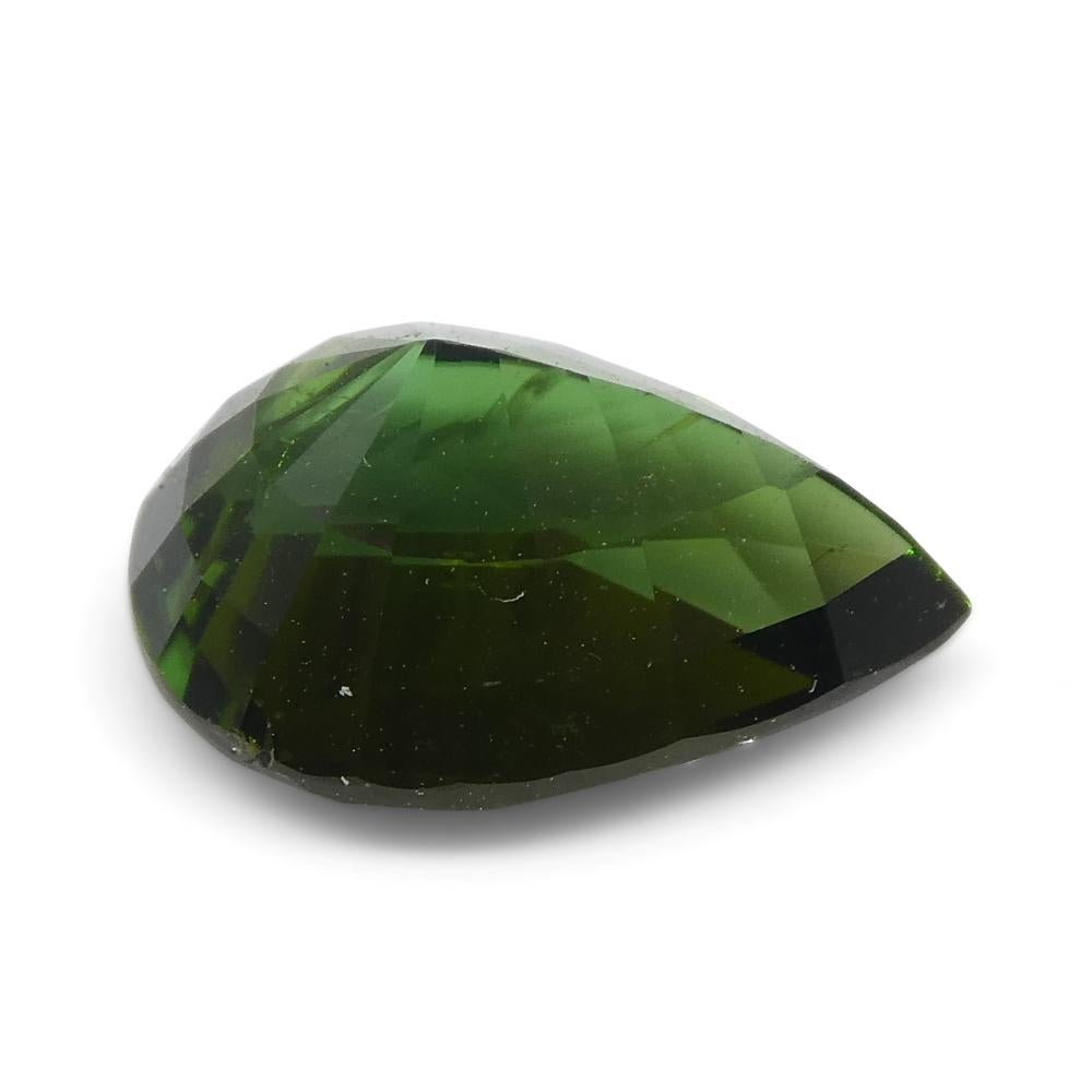 1.69ct  Pear Green Tourmaline from Brazil In New Condition For Sale In Toronto, Ontario