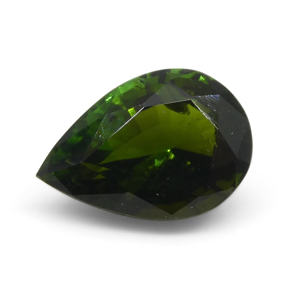 1.69ct  Pear Green Tourmaline from Brazil For Sale 4