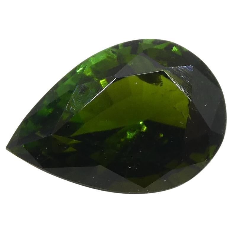 1.69ct  Pear Green Tourmaline from Brazil For Sale