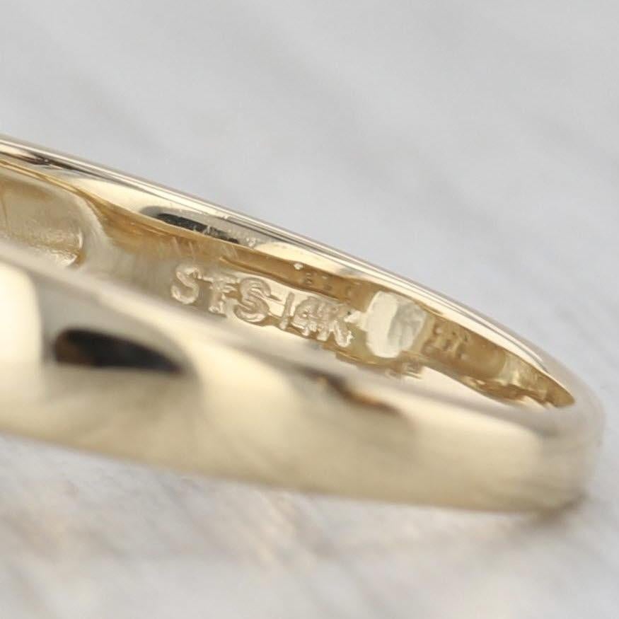 Anello aureolato con diamante e acquamarina ovale da 1,69 carati in oro giallo 14k, misura 6 in vendita 3