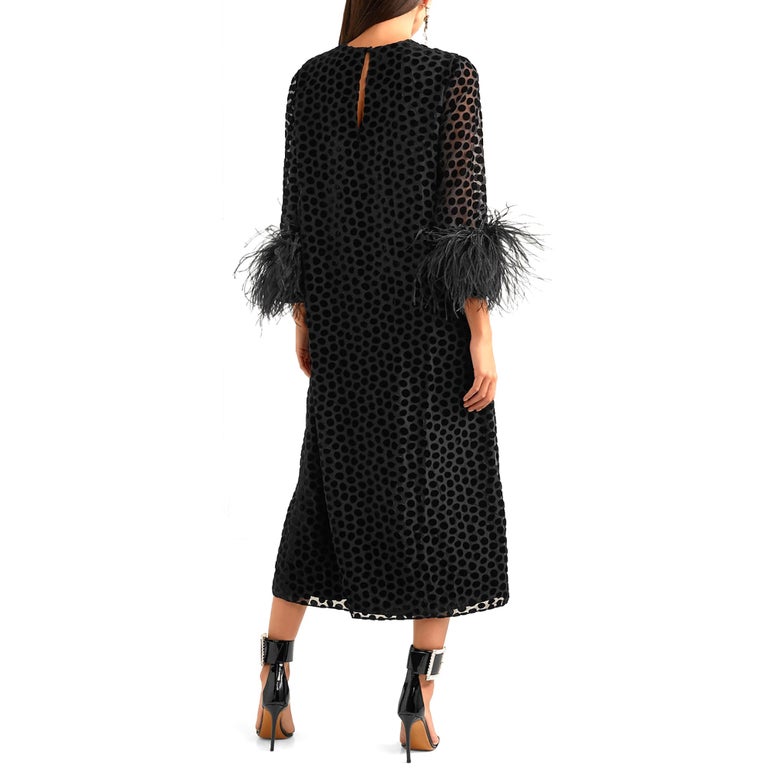 16ARLINGTON feather-trimmed velvet-devore midi dress US 4 For Sale at  1stDibs | 16arlington feather dress, 16 arlington feather dress, 16arlington  sale