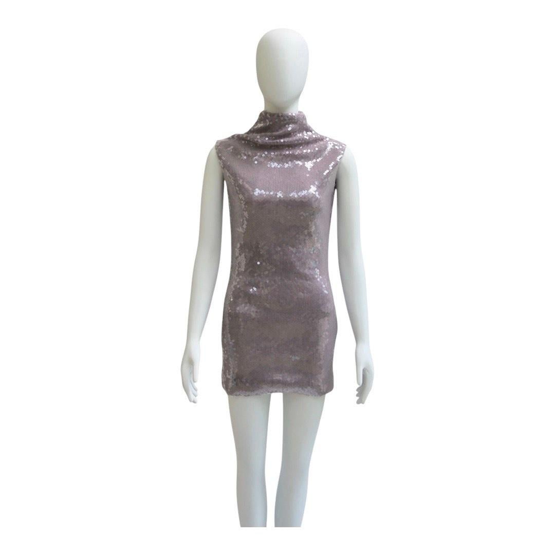 Brown 16Arlington ‘Luna’ Sequined Sleeveless Mini Dress – Lilac For Sale