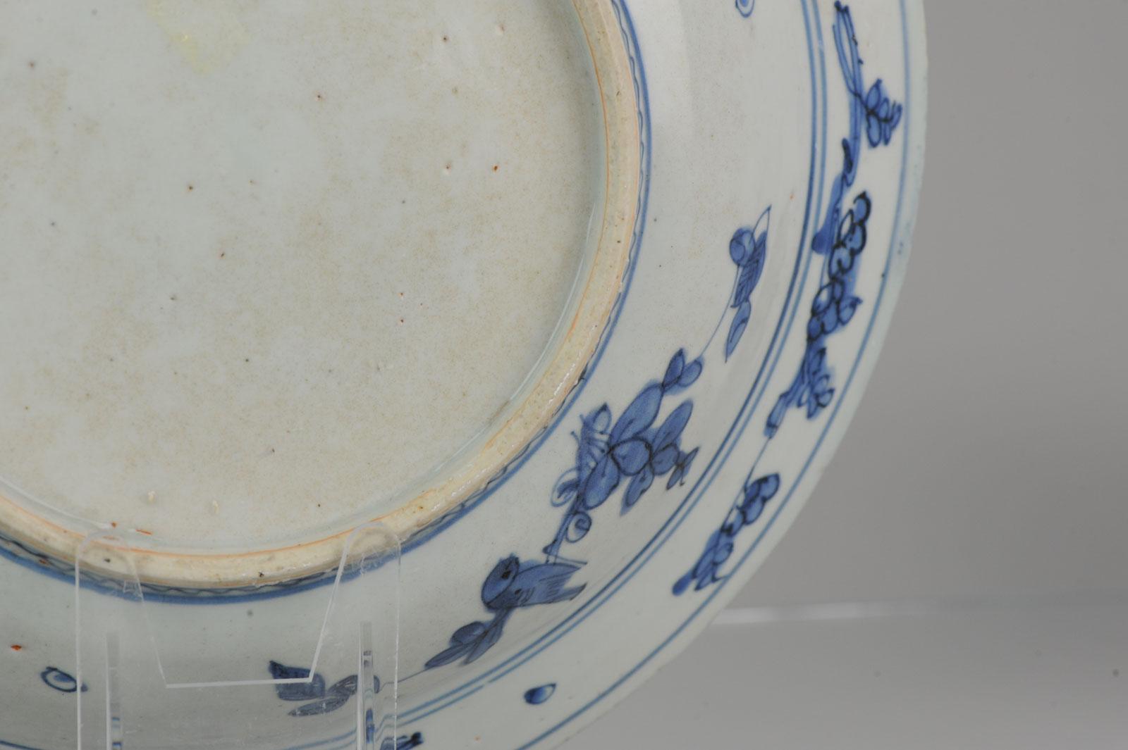 Ming 16th Century Period Chinese Porcelain Dish Charger Two Birds Antique Jiajing/Wan