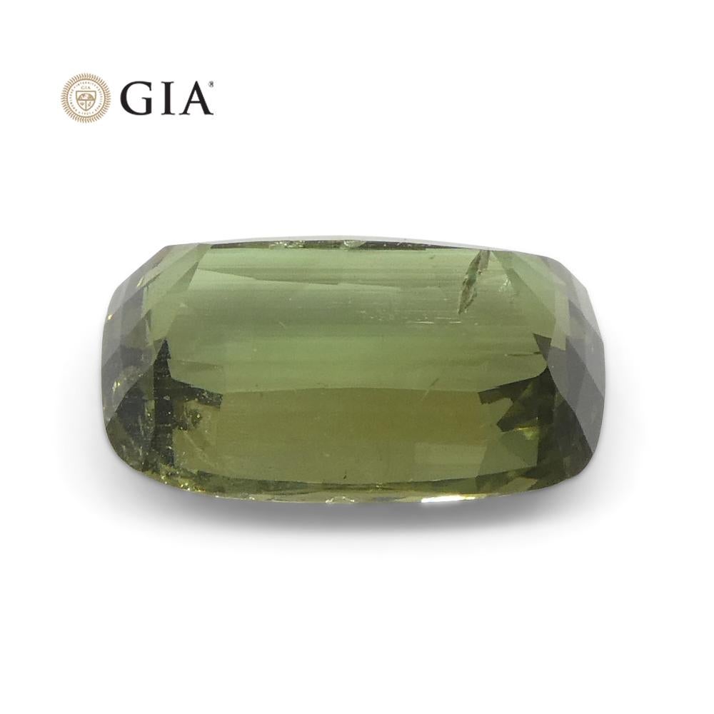 1.6ct Cushion Yellowish Green to Grey-Purple Alexandrite GIA Certified Unheated For Sale 4