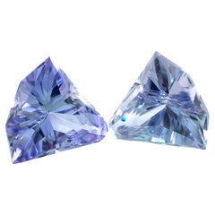 1.6ct Fan Tanzanite Precision Cut Pair