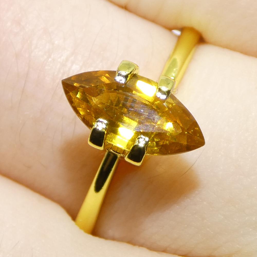 1.6ct Marquise Yellow Sapphire from Tanzania Unheated For Sale 8