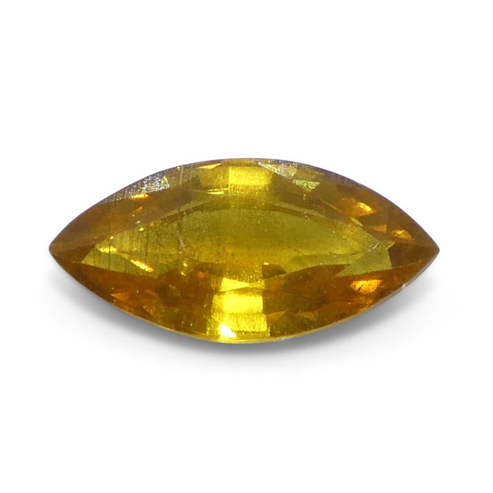 1.6ct Marquise Yellow Sapphire from Tanzania Unheated In New Condition For Sale In Toronto, Ontario