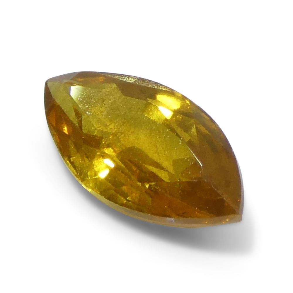 1.6ct Marquise Yellow Sapphire from Tanzania Unheated For Sale 4