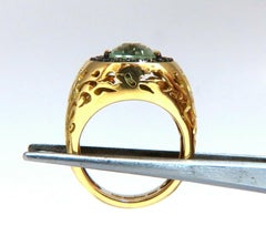 16ct Natural Green Amethyst Diamonds Ring Garavelli