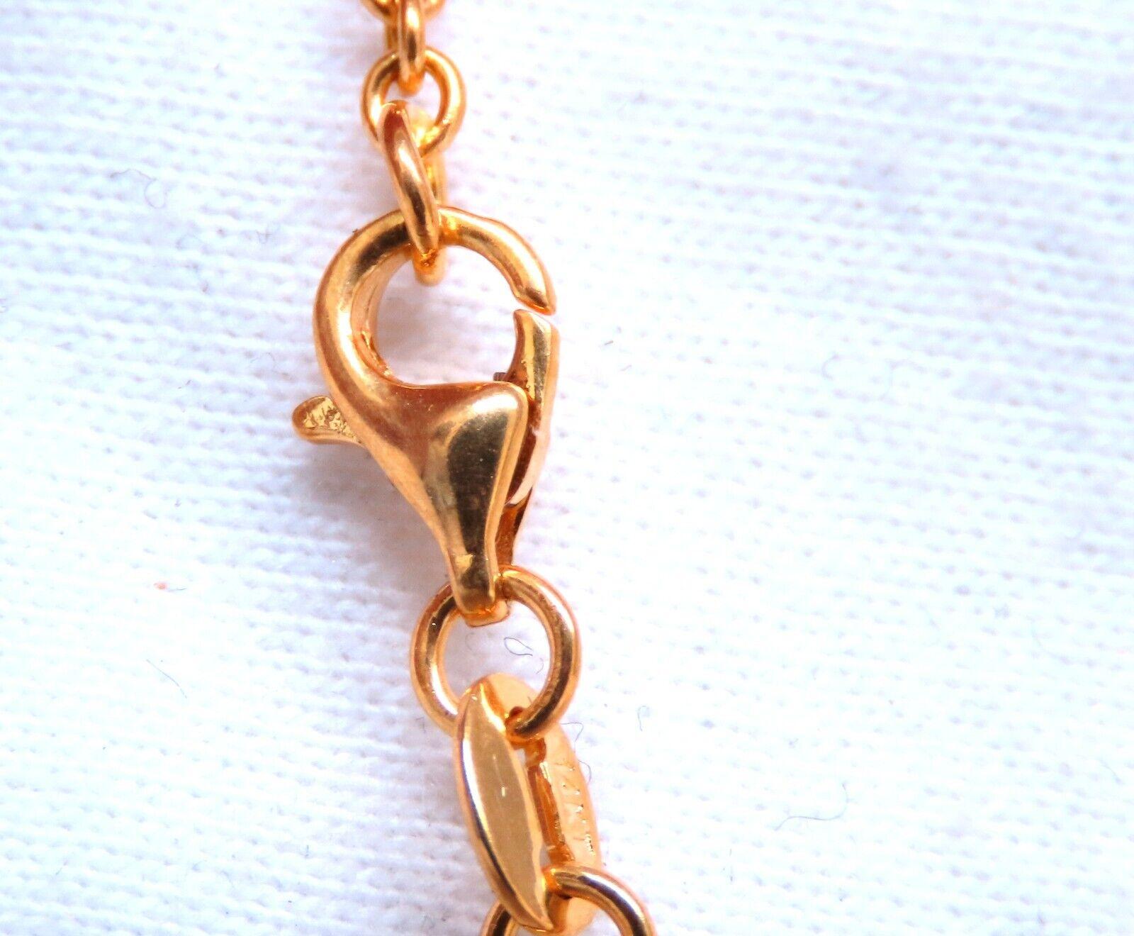 16 Karat natürlicher Rubin Saphir Yard Halskette 14kt Gold für Damen oder Herren im Angebot