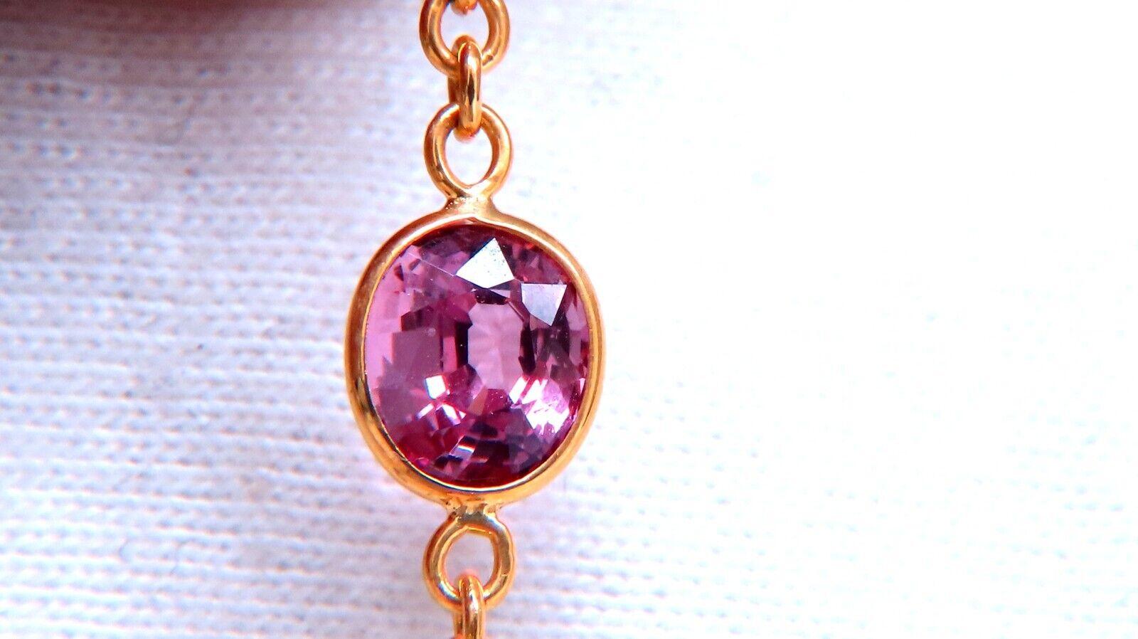 16 Carat Natural Ruby Sapphire Yard Necklace 14 Karat Gold For Sale 1