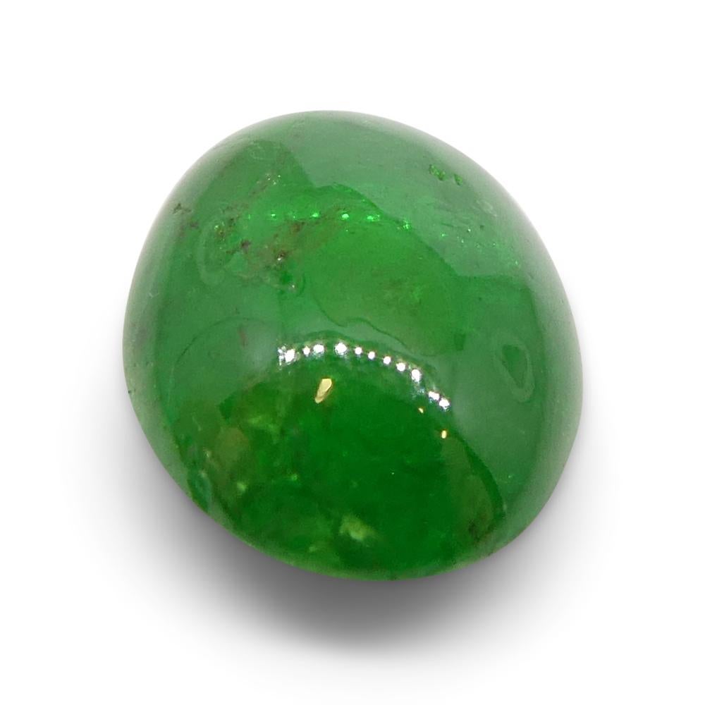 Granato ovale cabochon di tsavorite verde del Kenya, 1.6ct, non riscaldato in vendita 2