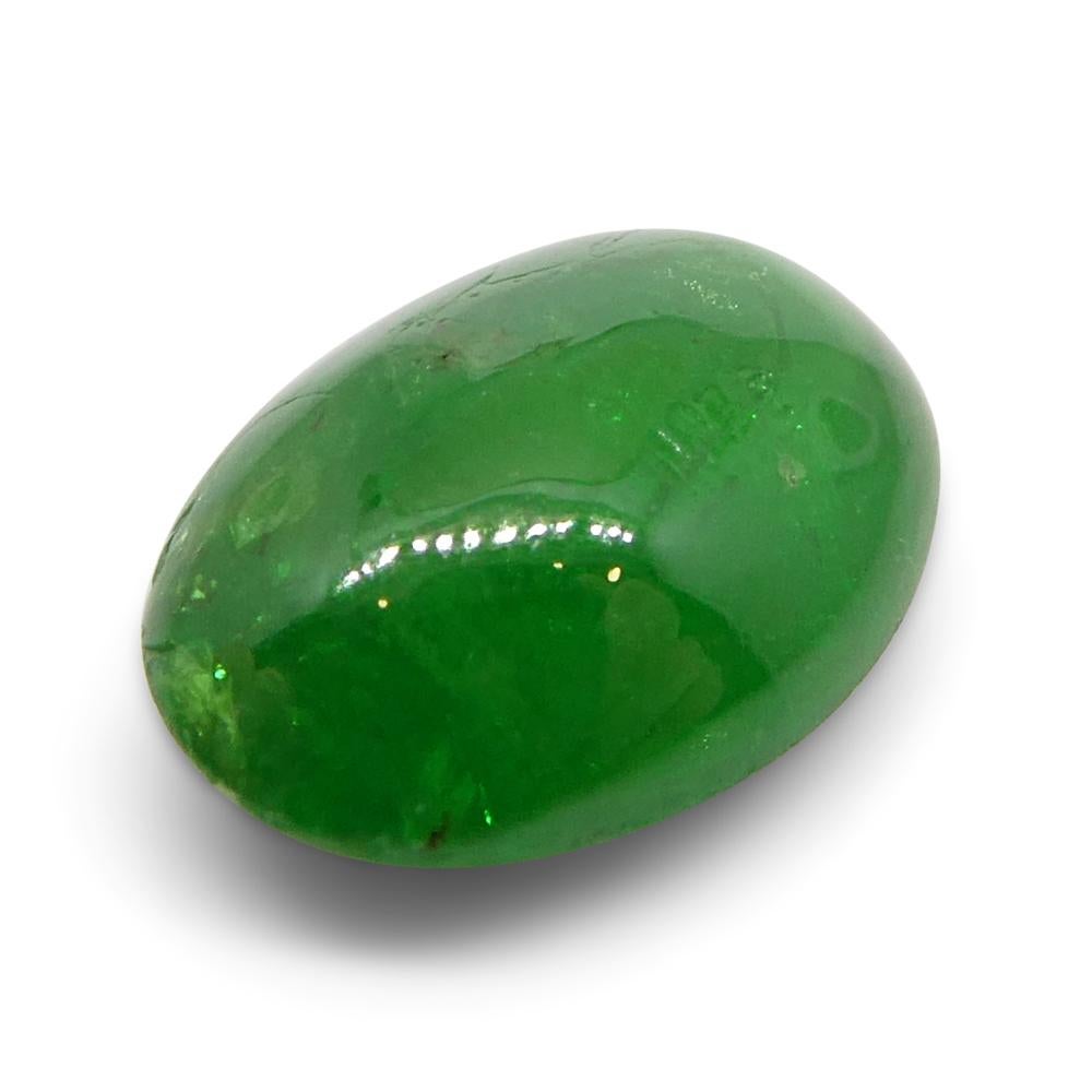Granato ovale cabochon di tsavorite verde del Kenya, 1.6ct, non riscaldato in vendita 1