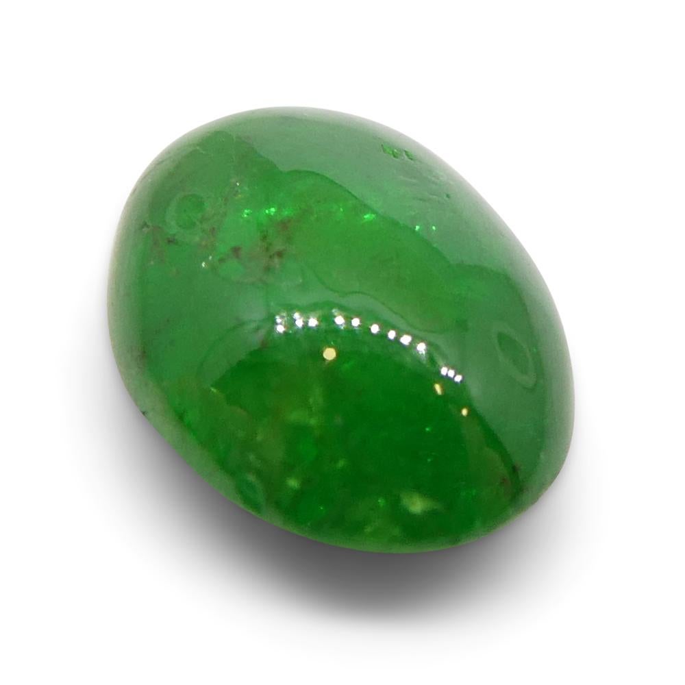 da uomo o donna Granato ovale cabochon di tsavorite verde del Kenya, 1.6ct, non riscaldato in vendita